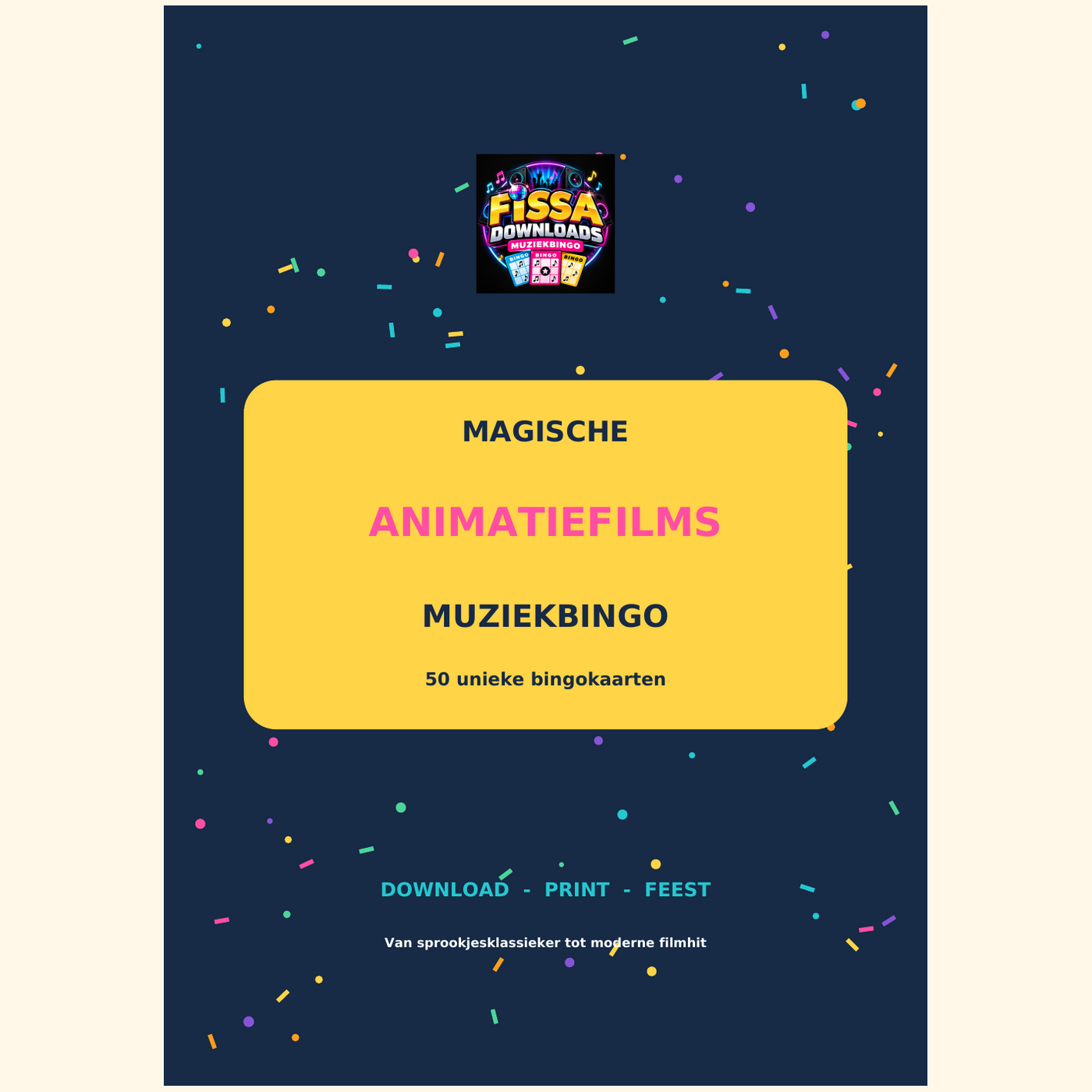 Cover van de Magische Animatiefilms Muziekbingo