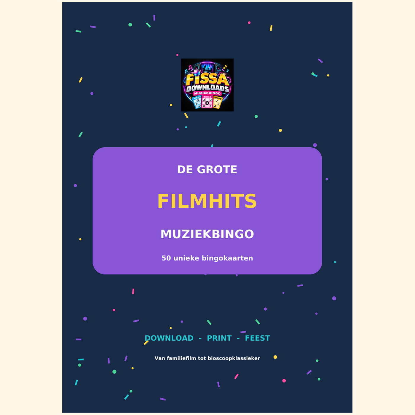 Cover van De Grote Filmhits Muziekbingo