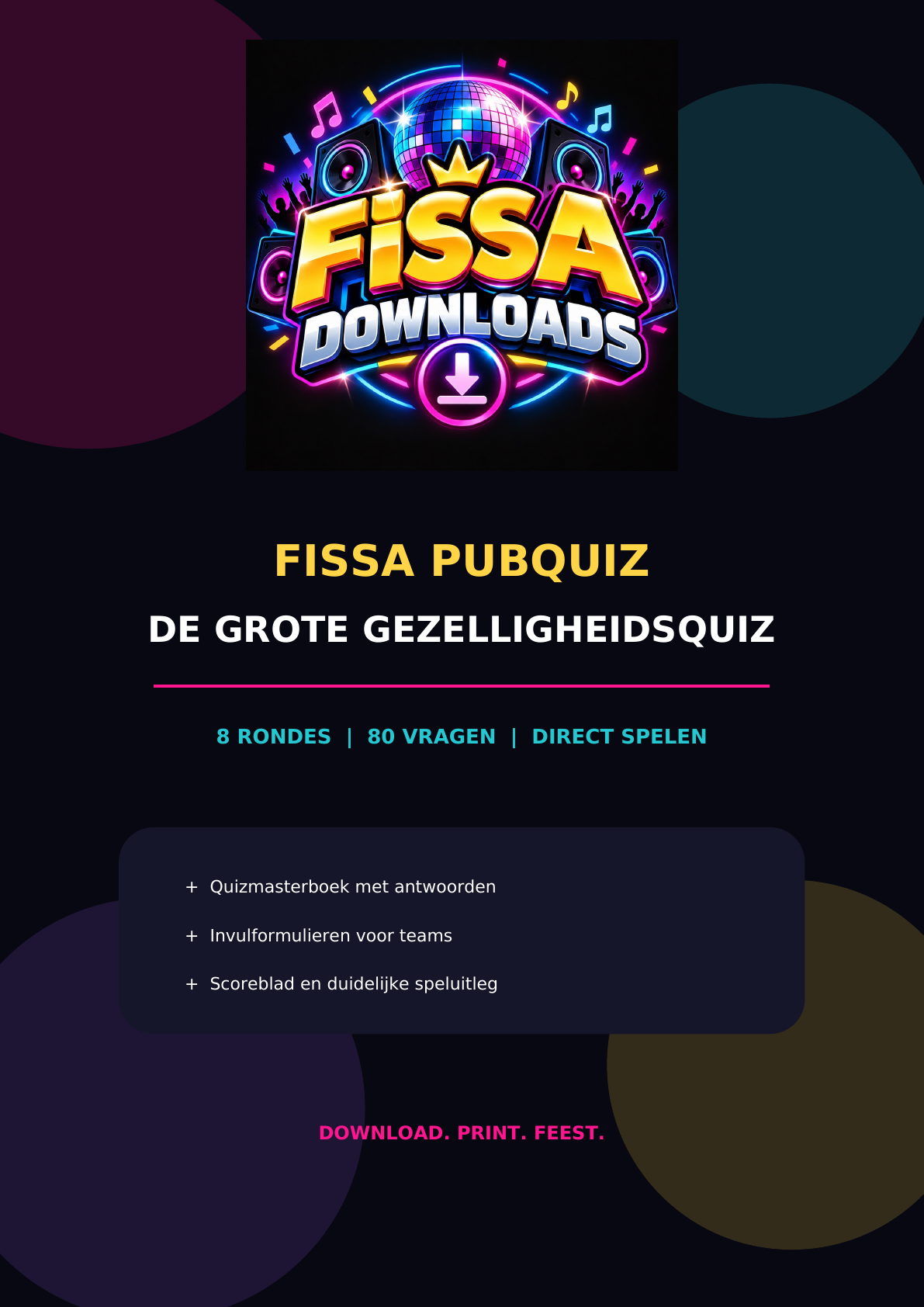 Cover van Fissa Pubquiz - De Grote Gezelligheidsquiz