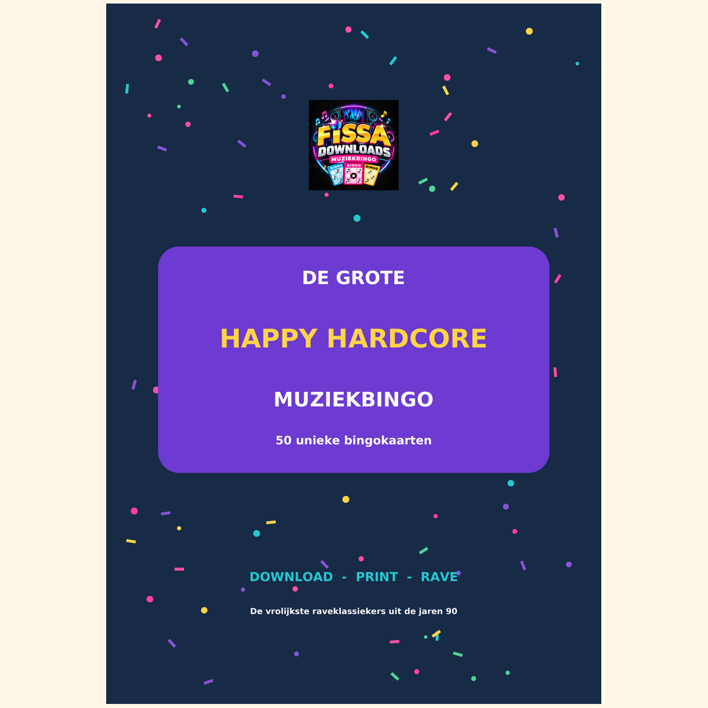 Cover van De Grote Happy Hardcore Muziekbingo