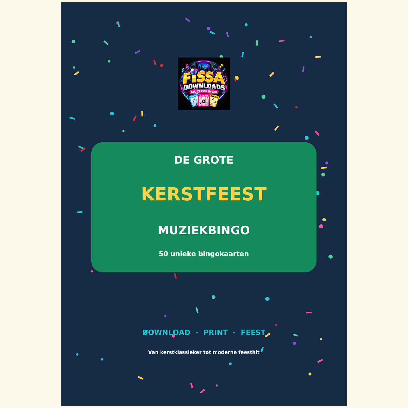 Cover van De Grote Kerstfeest Muziekbingo