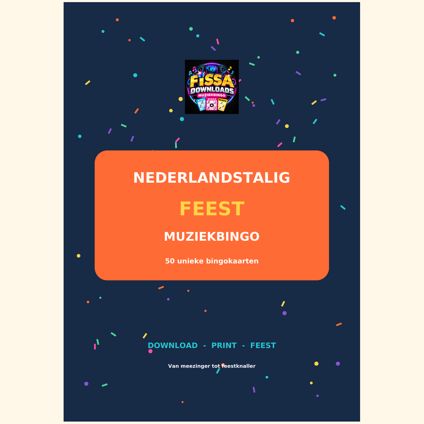 Cover van de Nederlandstalig Feest Muziekbingo