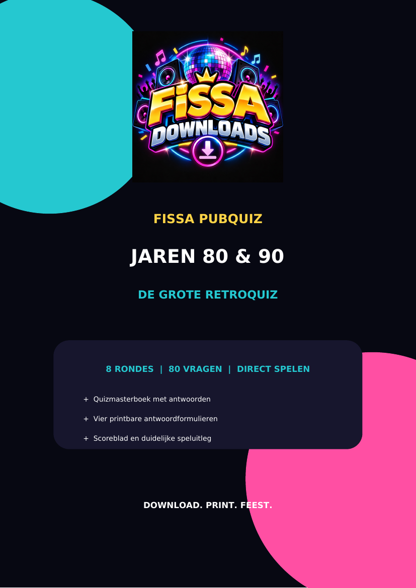 Cover van Fissa Pubquiz Jaren 80 en 90